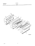 DOOR Diagram and Parts List for FEF368CJBC  Frigidaire Range