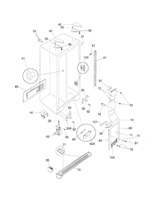 Cabinet Diagram and Parts List for FRS26ZRGD7  Frigidaire Refrigerator