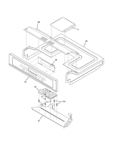 Control Panel Diagram and Parts List for FGET3065PFB  Frigidaire Wall Oven