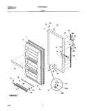 DOOR Diagram and Parts List for FFU20FG6AW1  Frigidaire Freezer