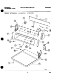 CONSOLE, CONTROLS, TOP PANEL Diagram and Parts List for FDE336RBT0  Frigidaire Dryer