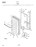 DOOR Diagram and Parts List for UL1793ECW6  Electrolux Freezer