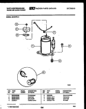COMPRESSOR PARTS Diagram and Parts List for AS147P1A1  Frigidaire Air Conditioner