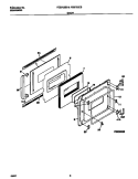 DOOR Diagram and Parts List for FEB702BBBC  Frigidaire Wall Oven