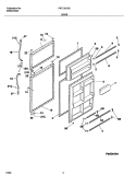 DOOR Diagram and Parts List for FRT21ILRGW4  Frigidaire Refrigerator