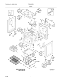 BODY Diagram and Parts List for FGF382HSA  Frigidaire Range