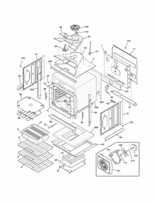 Body Diagram and Parts List for 79049502312  Kenmore Wall Oven