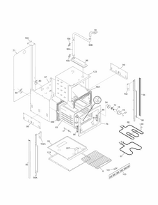 Lower Oven Diagram and Parts List for 79040619801  Kenmore Wall Oven