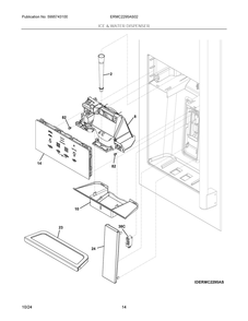 Ice And Water Dispenser Diagram and Parts List for ERMC2295AS02  Frigidaire Refrigerator