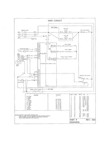 Wiring Diagram Diagram and Parts List for FFES3015PBA  Frigidaire Range