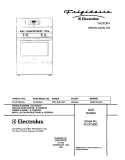 COVER Diagram and Parts List for PLGF389CCA  Frigidaire Range