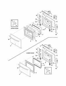 Doors Diagram and Parts List for 79048879900  Kenmore Wall Oven