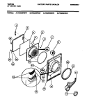 DOOR Diagram and Parts List for TDG336RBW1  Tappan Dryer