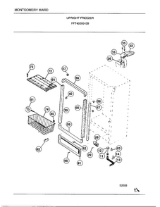 Upright Freezer Page 3 Diagram and Parts List for 49269B  Frigidaire Freezer
