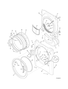 Front Panel/lint Filter Diagram and Parts List for EIMED6CLSS3  Electrolux Dryer