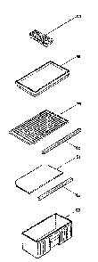 Shelves And Accessories Diagram and Parts List for 5648913421  Kenmore Refrigerator