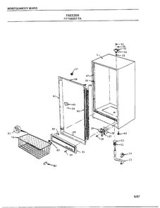 Freezer Page 3 Diagram and Parts List for 49257-7A  Frigidaire Freezer