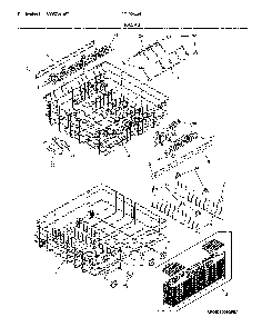 Racks Diagram and Parts List for FGIP2468UD2A  Frigidaire Dishwasher