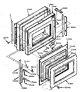 Door Parts Diagram and Parts List for 5648778620  Kenmore Microwave