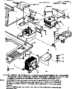 Electric Parts Diagram and Parts List for 5649927710  Kenmore Microwave