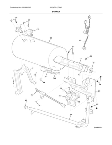 Burner Diagram and Parts List for EFDG317TIW0  Electrolux Dryer