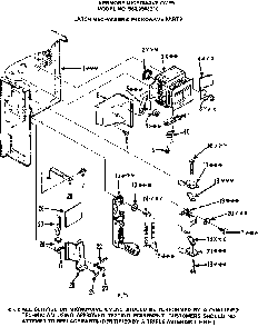 Latch Mechansim & Microwave Parts Diagram and Parts List for 5649908210  Kenmore Microwave