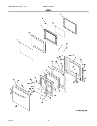 Part Location Diagram of 316575918 Frigidaire HINGE