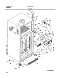 CABINET Diagram and Parts List for FRT18H7CW2  Frigidaire Refrigerator