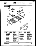 COOKTOP PARTS Diagram and Parts List for CGC4S9WXA  Gibson Range