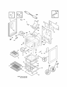 Body Diagram and Parts List for 79072302012  Kenmore Range
