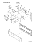 BACKGUARD Diagram and Parts List for FEF366ECF  Frigidaire Range
