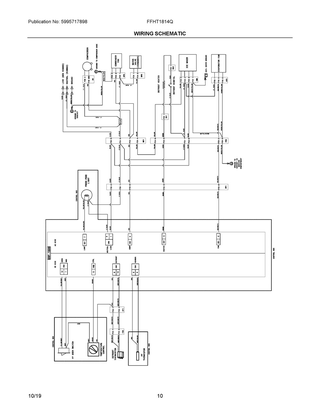 Wiring Schematic Diagram and Parts List for FFHT1814QB4  Frigidaire Refrigerator