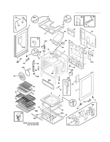 Body Diagram and Parts List for CEW30GF6GSM  Electrolux Range