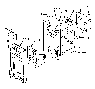 Control Panel Parts Diagram and Parts List for 5648737480  Kenmore Microwave