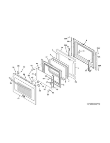 Door Diagram and Parts List for FGDS3065PFB  Frigidaire Range