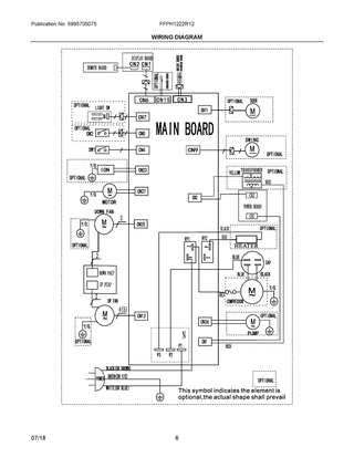 Wiring Diagram Diagram and Parts List for FFPH1222R12  Frigidaire Air Conditioner