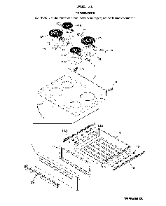 Top/drawer Diagram and Parts List for 79092573810  Kenmore Range