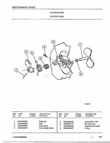 Dishwasher Page 2 Diagram and Parts List for 1081-000A  Frigidaire Dishwasher