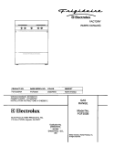 COVER Diagram and Parts List for FGF303BWA  Frigidaire Range