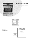 COVER Diagram and Parts List for CFES3035LS2  Frigidaire Range