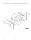 DOOR Diagram and Parts List for FLF316DSB  Frigidaire Range