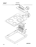 CONTROL PANEL Diagram and Parts List for FEC30C4ABC  Frigidaire Cooktop
