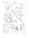 CABINET Diagram and Parts List for FRU1767GW0  Frigidaire Refrigerator