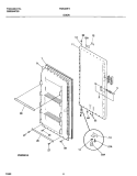DOOR Diagram and Parts List for F82U20F3W1  Frigidaire Freezer
