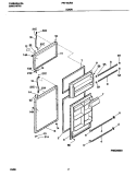 DOOR Diagram and Parts List for FRT18JRGD1  Frigidaire Refrigerator