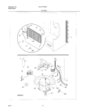 SYSTEM Diagram and Parts List for MFU17F3GW8  Frigidaire Freezer