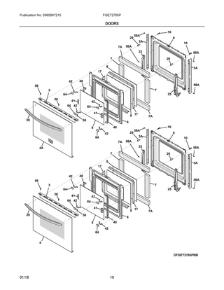 Part Location Diagram of 5304514667 Frigidaire DOOR ASSEMBLY