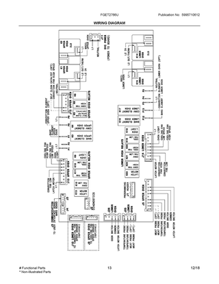 Wiring Diagram Diagram and Parts List for FGET2766UDA  Frigidaire Wall Oven