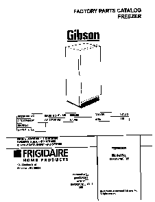 Cover Diagram and Parts List for GFU17M6HW1  Gibson Freezer