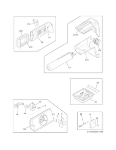 Controls Diagram and Parts List for FGHS2631PE4A  Frigidaire Refrigerator
